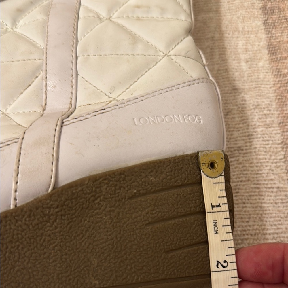 London Fog White Winter Rain Boots with Plush Lining - Picture 4 of 9